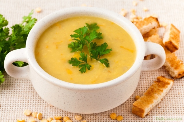 Гороховый суп со сливочным сыром
