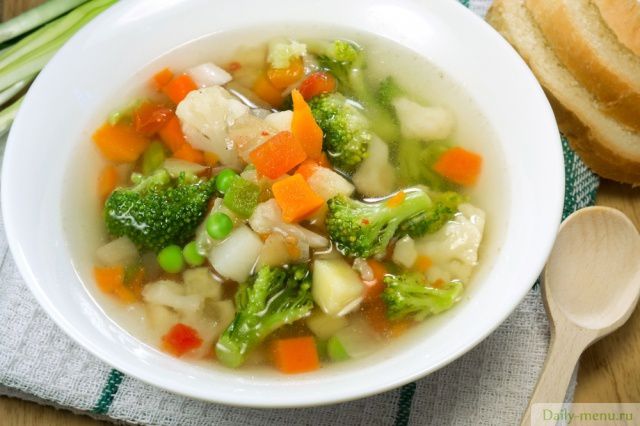 Легкий овощной суп для похудения