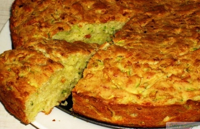 Пирог с кабачками на скорую руку в духовке — рецепт с фото