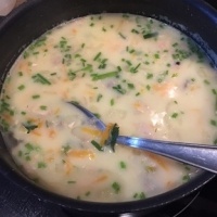 Суп с консервированной горбушей