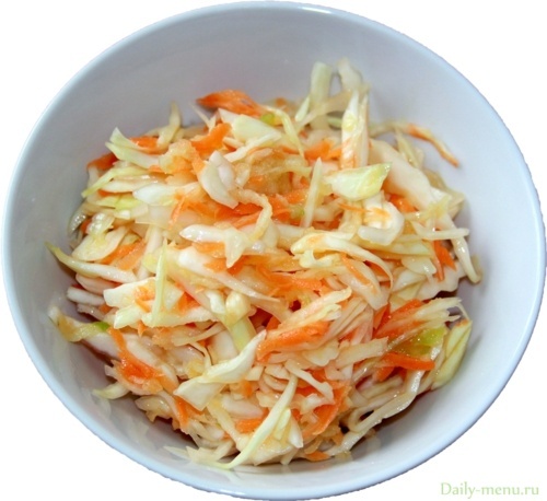 калорийность салата из капусты и огурцов без масла