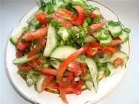 Салат из огурцов и помидор