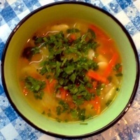 Фасолевый суп (фасоль 350 ккал)