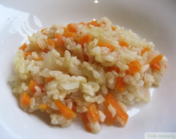 Рис без моркови. Рис с морковкой. Рис с морковью и луком. Рис с морковкой и луком.