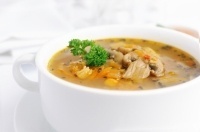 Суп из чечевицы с грибами