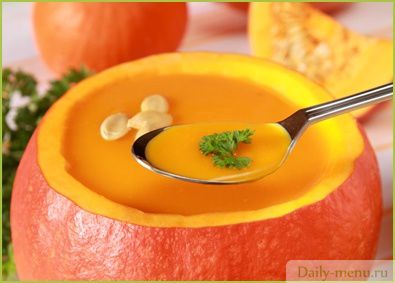 Оранжевый суп из тыквы